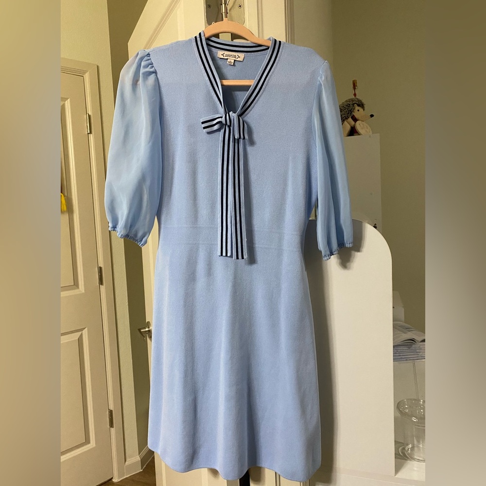 Baby blue flowey dress size medium